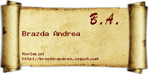 Brazda Andrea névjegykártya