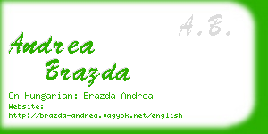 andrea brazda business card